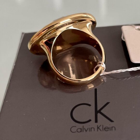 NWT Calvin Klein Yellow Cocktail Ring - Picture 5 of 8